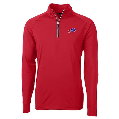 Men's Cutter & Buck Buffalo Bills Adapt Eco Knit Quarter-Zip Pullover Jacket