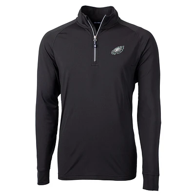 Men's Cutter & Buck Philadelphia Eagles Adapt Eco Knit Quarter-Zip Pullover Jacket