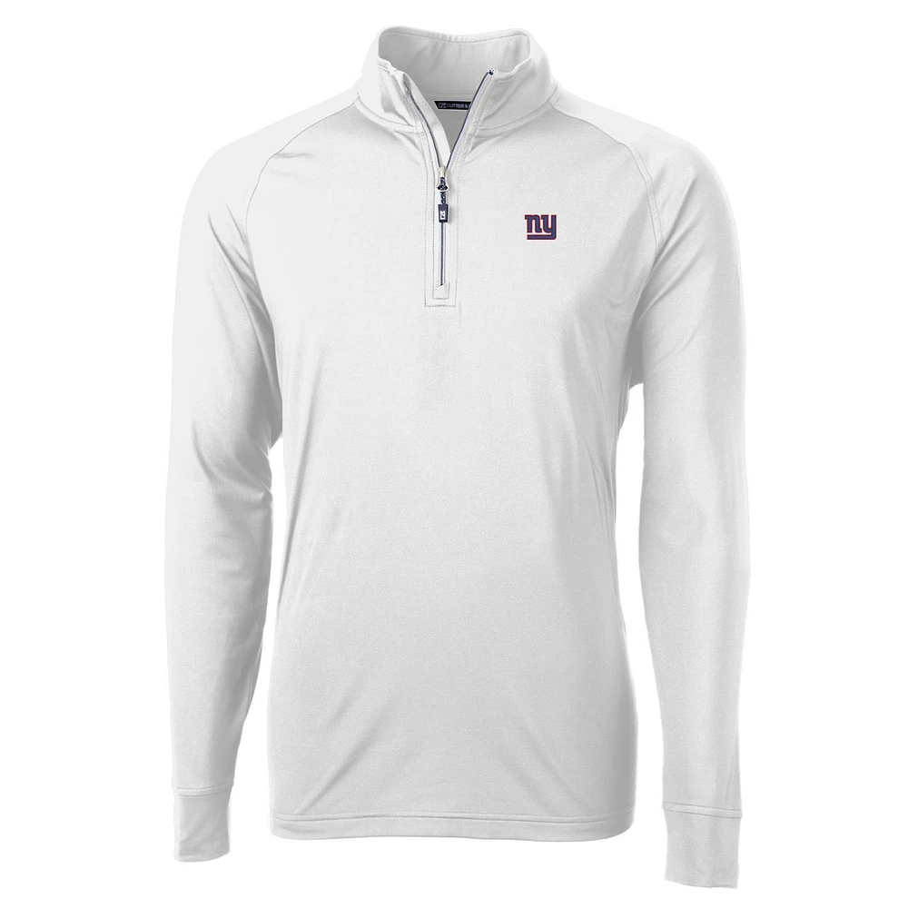 Men's Cutter & Buck New York Giants Adapt Eco Knit Quarter-Zip Pullover Jacket