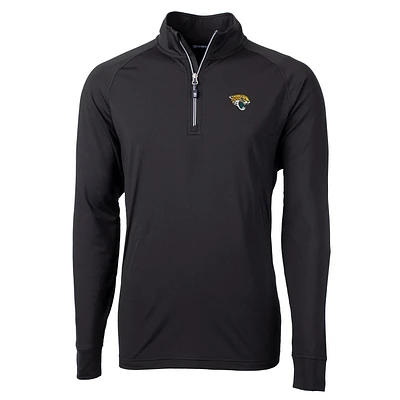 Men's Cutter & Buck Jacksonville Jaguars Adapt Eco Knit Quarter-Zip Pullover Jacket