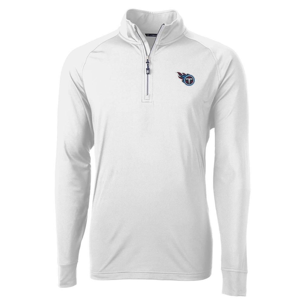 Men's Cutter & Buck Tennessee Titans Adapt Eco Knit Quarter-Zip Pullover Jacket
