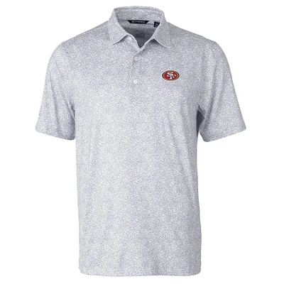 Men's Cutter & Buck Gray San Francisco 49ers Pike Constellation Print Stretch Polo