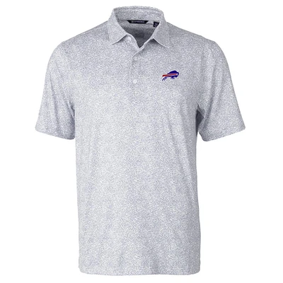 Men's Cutter & Buck Gray Buffalo Bills Pike Constellation Print Stretch Polo