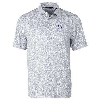 Men's Cutter & Buck Gray Indianapolis Colts Pike Constellation Print Stretch Polo