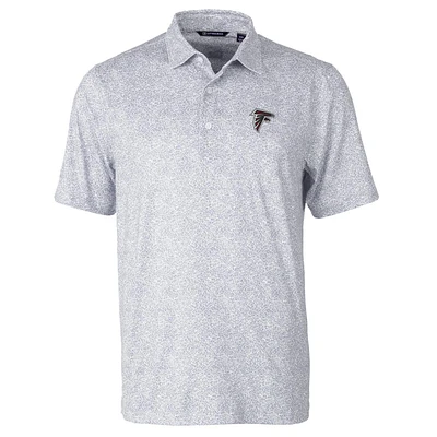 Men's Cutter & Buck Gray Atlanta Falcons Pike Constellation Print Stretch Polo