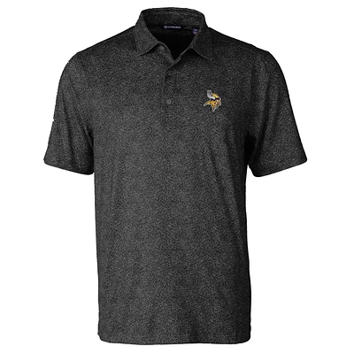 Men's Cutter & Buck Black Minnesota Vikings Pike Constellation Print Stretch Polo