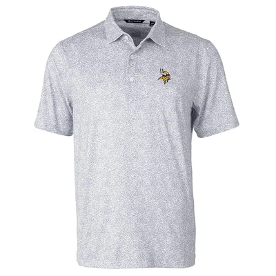 Men's Cutter & Buck Gray Minnesota Vikings Pike Constellation Print Stretch Polo