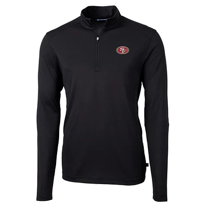 Men's Cutter & Buck San Francisco 49ers Virtue Eco Pique Recycled Quarter-Zip Pullover Jacket