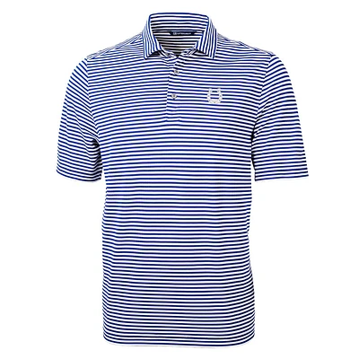 Men's Cutter & Buck Royal Indianapolis Colts Virtue Eco Pique Stripe Recycled Polo
