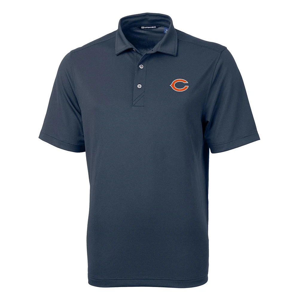 Men's Cutter & Buck Navy Chicago Bears Virtue Eco Pique Recycled Polo