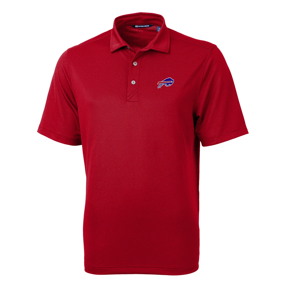 Men's Cutter & Buck Red Buffalo Bills Team Virtue Eco Pique Recycled Polo