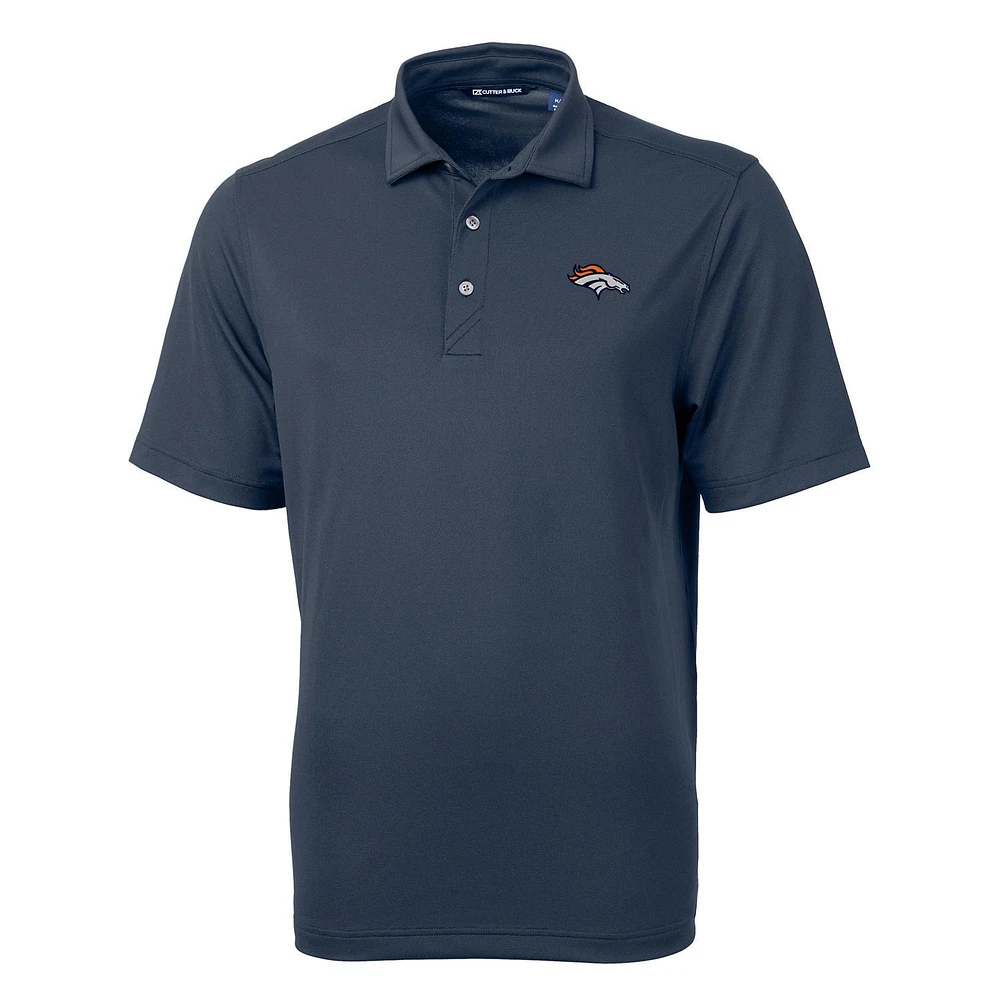 Men's Cutter & Buck Navy Denver Broncos Virtue Eco Pique Recycled Polo