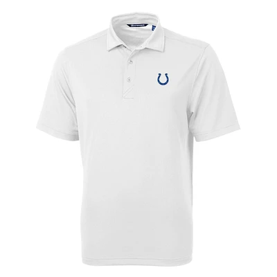 Men's Cutter & Buck White Indianapolis Colts Virtue Eco Pique Recycled Polo