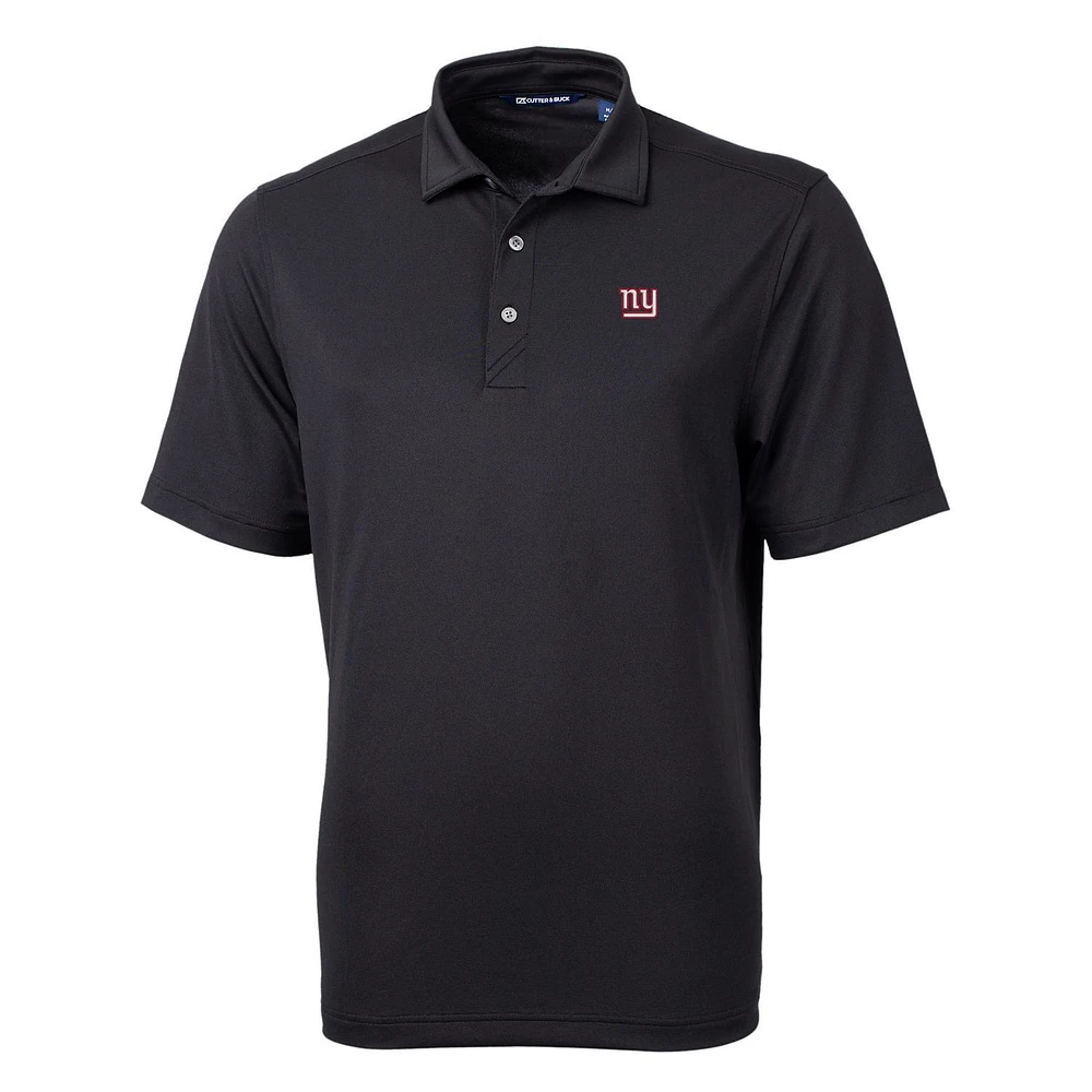Men's Cutter & Buck Black New York Giants Virtue Eco Pique Recycled Polo