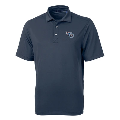 Men's Cutter & Buck Navy Tennessee Titans Virtue Eco Pique Recycled Polo