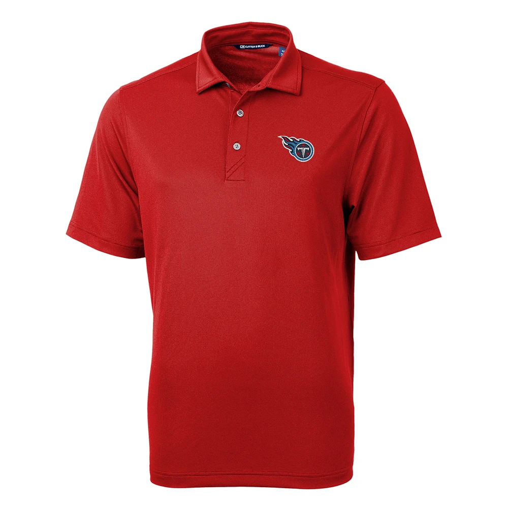 Men's Cutter & Buck Red Tennessee Titans Virtue Eco Pique Recycled Polo