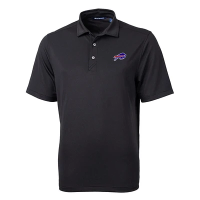 Men's Cutter & Buck Black Buffalo Bills Big Tall Virtue Eco Pique Recycled Polo