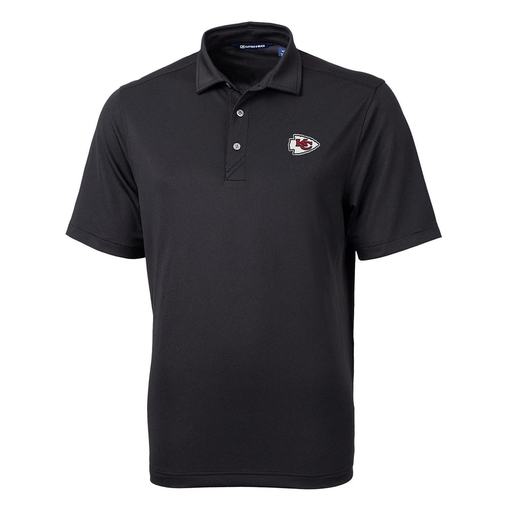 Men's Cutter & Buck Black Kansas City Chiefs Big Tall Virtue Eco Pique Recycled Polo