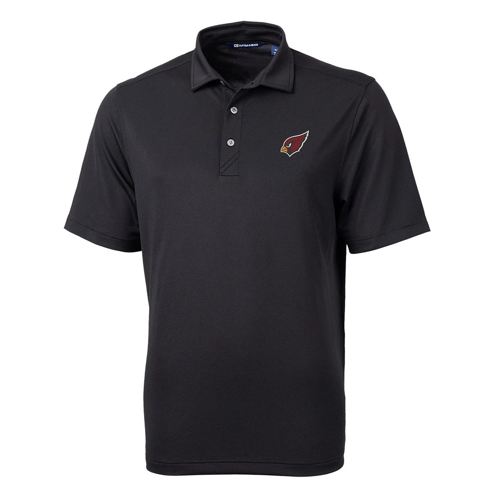 Men's Cutter & Buck Black Arizona Cardinals Big Tall Virtue Eco Pique Recycled Polo
