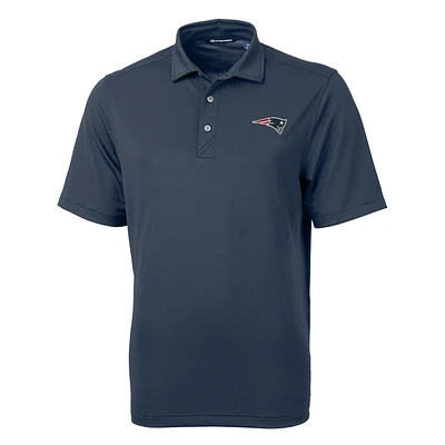 Men's Cutter & Buck Navy New England Patriots Big Tall Virtue Eco Pique Recycled Polo