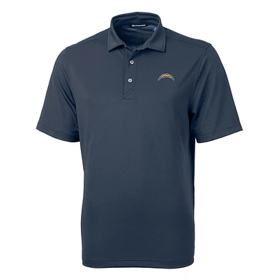 Men's Cutter & Buck Navy Los Angeles Chargers Big Tall Virtue Eco Pique Recycled Polo