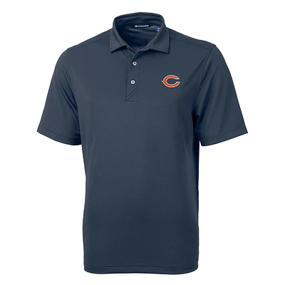 Men's Cutter & Buck Navy Chicago Bears Big Tall Virtue Eco Pique Recycled Polo