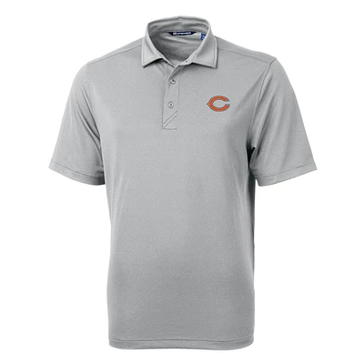 Men's Cutter & Buck Gray Chicago Bears Big Tall Virtue Eco Pique Recycled Polo