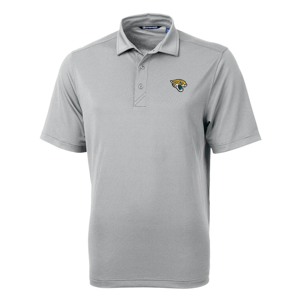 Men's Cutter & Buck Gray Jacksonville Jaguars Big Tall Virtue Eco Pique Recycled Polo