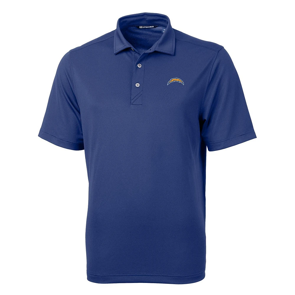 Men's Cutter & Buck Royal Los Angeles Chargers Big Tall Virtue Eco Pique Recycled Polo
