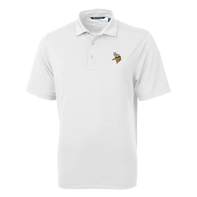 Men's Cutter & Buck White Minnesota Vikings Big & Tall Virtue Eco Pique Recycled Polo
