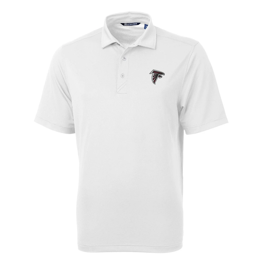 Men's Cutter & Buck White Atlanta Falcons Big Tall Virtue Eco Pique Recycled Polo