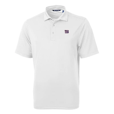 Men's Cutter & Buck White New York Giants Big Tall Virtue Eco Pique Recycled Polo