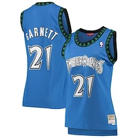 Women's Mitchell & Ness Kevin Garnett Blue Minnesota Timberwolves  Hardwood Classics Swingman Jersey
