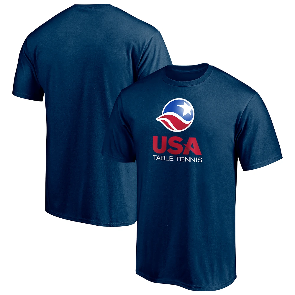 Men's Navy USA Table Tennis U.S. Olympics Core Primary Logo T-Shirt