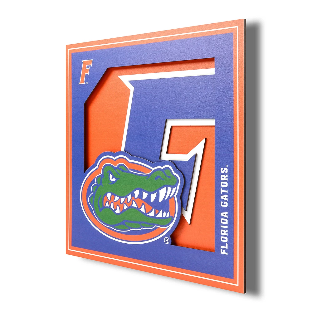 Florida Gators 12'' x 12'' 3D Logo Wall Art