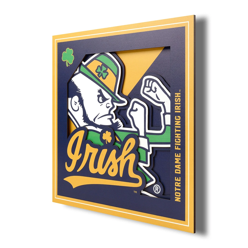 Notre Dame Fighting Irish 12'' x 12'' 3D Logo Wall Art