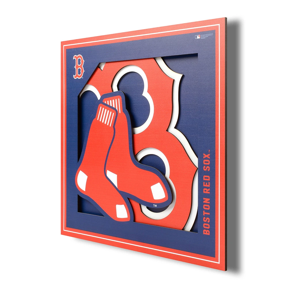 Boston Red Sox 12'' x 12'' 3D Logo Wall Art