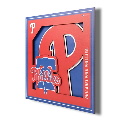 Philadelphia Phillies 12'' x 12'' 3D Logo Wall Art