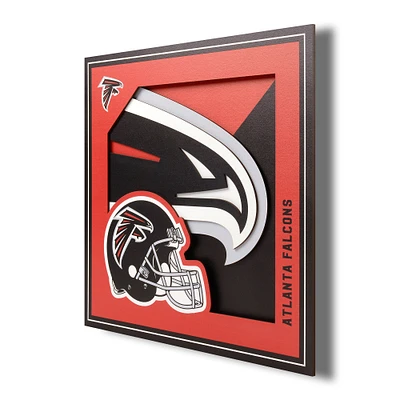 Atlanta Falcons 12'' x 12'' 3D Logo Wall Art