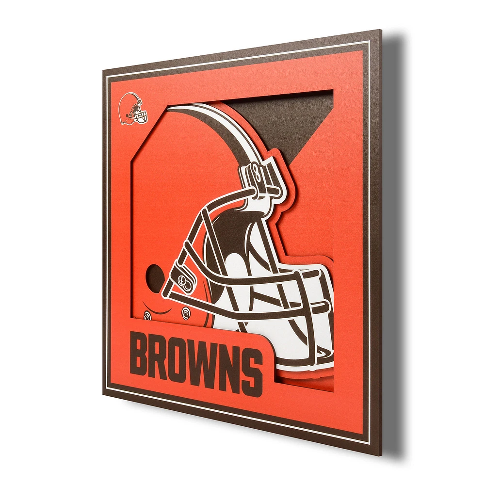 Cleveland Browns 12'' x 12'' 3D Logo Wall Art