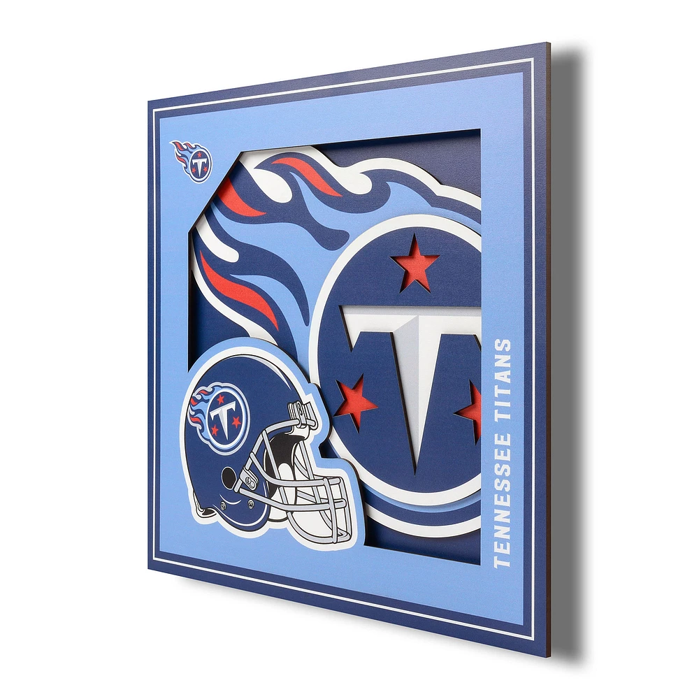 Tennessee Titans 12'' x 12'' 3D Logo Wall Art