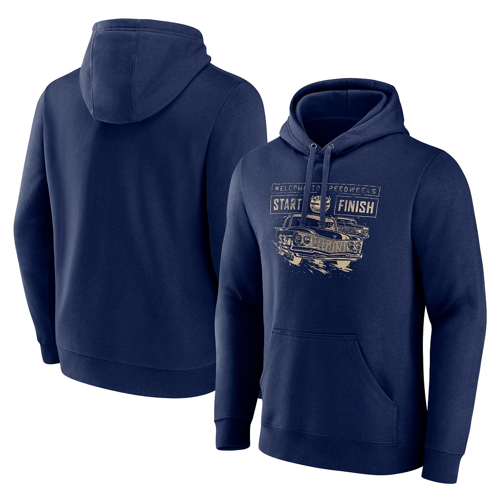 Men's Navy NASCAR Start to Finish Pullover Hoodie