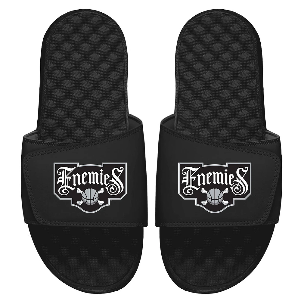 Men's ISlide Black Enemies Primary Logo Slide Sandals