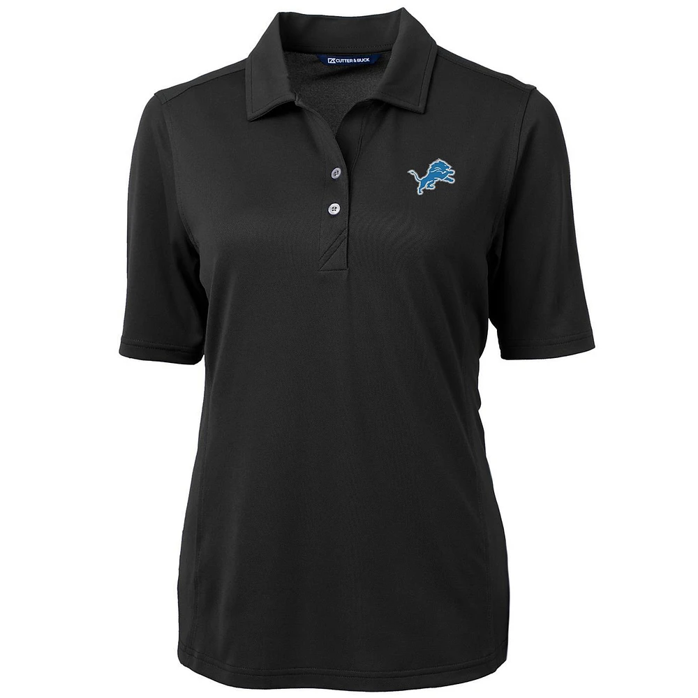 Women's Cutter & Buck Detroit Lions Virtue Eco Pique Recycled Polo