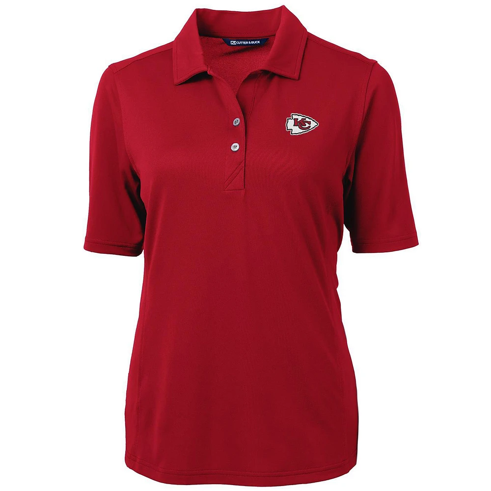 Women's Cutter & Buck Red Kansas City Chiefs Virtue Eco Pique Recycled Polo