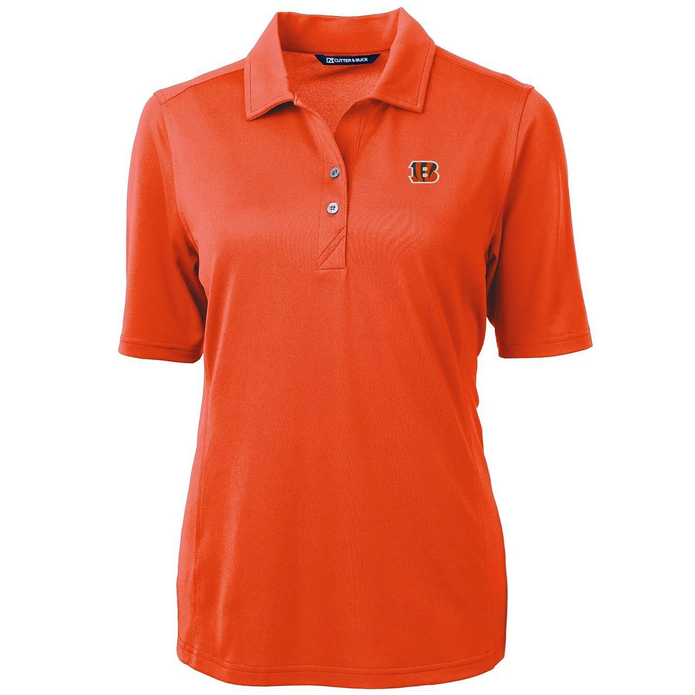 Women's Cutter & Buck Cincinnati Bengals Virtue Eco Pique Recycled Polo
