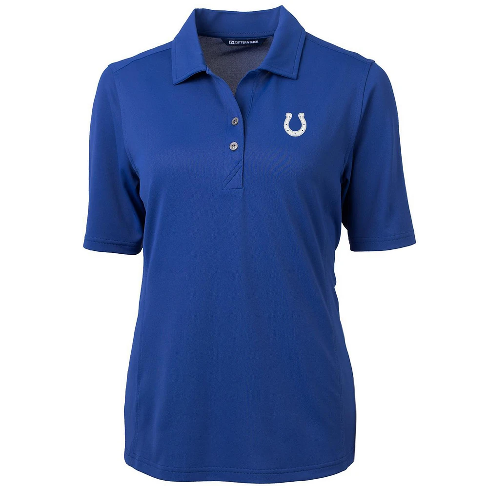 Women's Cutter & Buck Royal Indianapolis Colts Virtue Eco Pique Recycled Polo