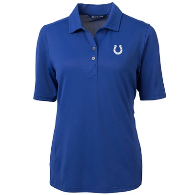 Women's Cutter & Buck Royal Indianapolis Colts Virtue Eco Pique Recycled Polo