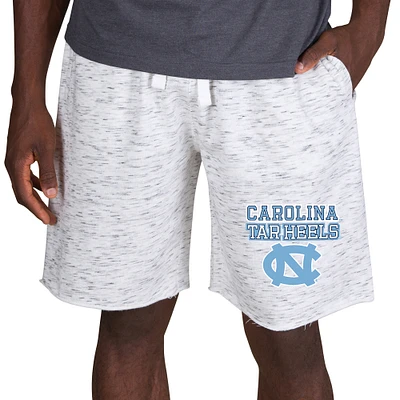 Men's Concepts Sport White/Charcoal North Carolina Tar Heels Alley Fleece Shorts