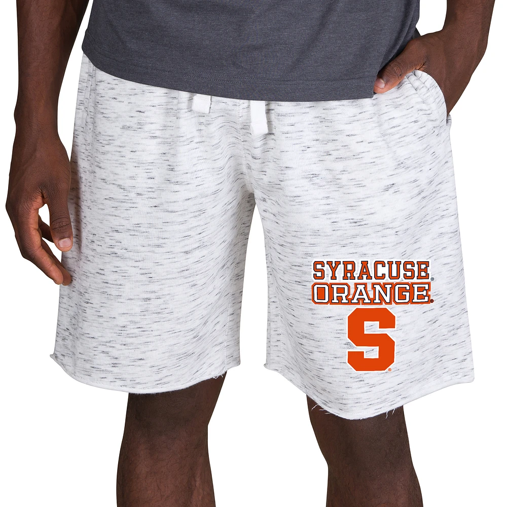 Men's Concepts Sport White/Charcoal Syracuse Orange Alley Fleece Shorts